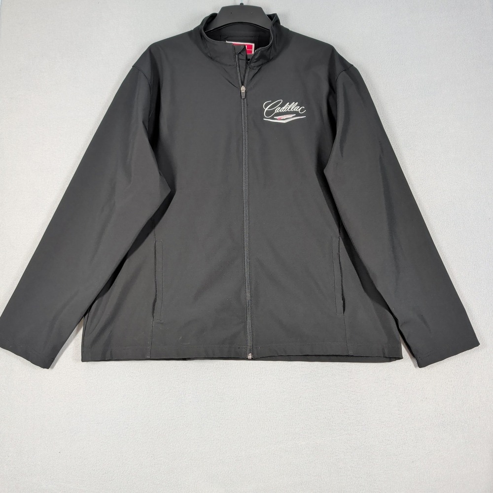Team 365 Softshell Jacket Mens 3XL Black Cadillac Full Zip Embroidered Logo